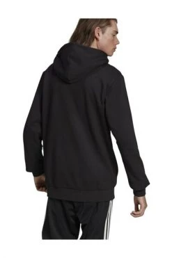 Adidas Sweaters Hooded Sweatshirt With Circular Logo Embroidery On The Heart Side Black -Adidas Verkoopwinkel 0891b986ab0c053e44c6f65e64419193