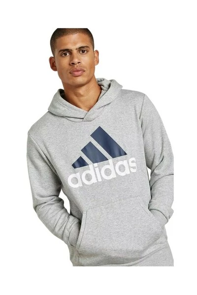 Adidas Hoodies & Sweatvesten ESS LIN P/O FT HOODIE Gray 4 Adidas Hoodies & Sweatvesten ESS LIN P/O FT HOODIE Gray - Afbeelding 2