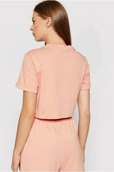 Adidas Shirts Crop Top Cotton Organic Pink 4 Adidas Shirts Crop Top Cotton Organic Pink - Afbeelding 2