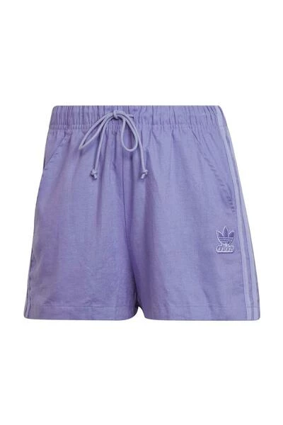 Adidas Korte Broeken Linen Shorts Purple 3 Adidas Korte Broeken Linen Shorts Purple
