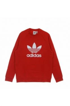 Adidas Hoodies & Sweatvesten Lightweight Crewneck Sweatshirt Trefoil Crew Red -Adidas Verkoopwinkel 18e8cf1484d2af0670c31f670077c5dc