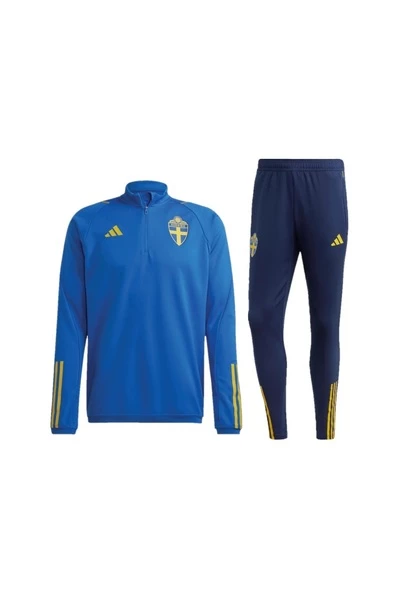 Adidas Trainingspakken Zweden 1/4 Zip Trainingspak Senior 2022-2023 Blue 4 Adidas Trainingspakken Zweden 1/4 Zip Trainingspak Senior 2022-2023 Blue - Afbeelding 2
