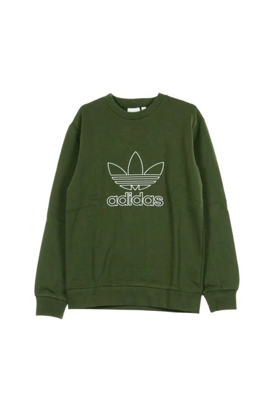 Adidas Hoodies & Sweatvesten Outline Line Crewneck Sweatshirt Black 4 Adidas Hoodies & Sweatvesten Outline Line Crewneck Sweatshirt Black - Afbeelding 2