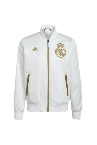 Adidas Bomber Jackets Real Madrid Bomber Jacket White 4 Adidas Bomber Jackets Real Madrid Bomber Jacket White - Afbeelding 3