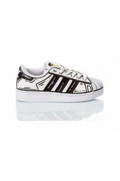 Adidas Customized Sneakers BA8378 2057SUPERSTAR COMICS White