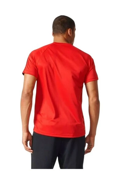Adidas Sportshirts Designed 2 Move T-Shirt 3 Stripes Climalite Red 3 Adidas Sportshirts Designed 2 Move T-Shirt 3 Stripes Climalite Red
