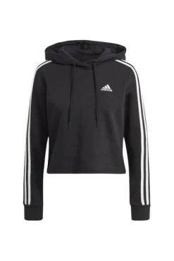 Adidas Hoodies & Sweatvesten Cropped Hoodie 3 Bands Black -Adidas Verkoopwinkel 3c1209f0bec79ea96ebc461b20f480f7