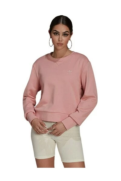Adidas Hoodies & Sweatvesten Women Sweatshirt Regular Cropped Sweater He6923 Pink 6 Adidas Hoodies & Sweatvesten Women Sweatshirt Regular Cropped Sweater He6923 Pink - Afbeelding 4