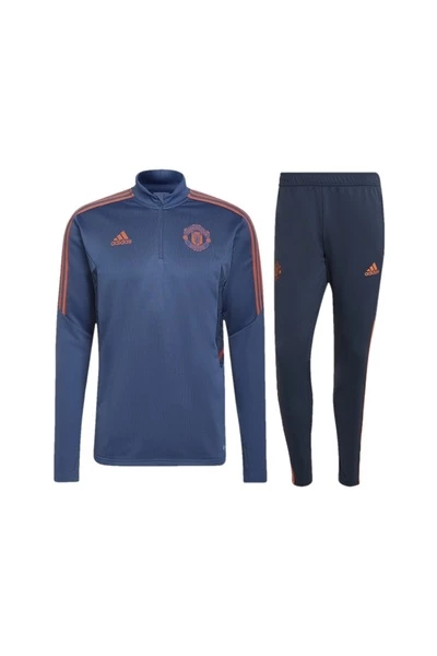 Adidas Trainingspakken Manchester United 1/4 Zip Trainingspak Blue 3 Adidas Trainingspakken Manchester United 1/4 Zip Trainingspak Blue