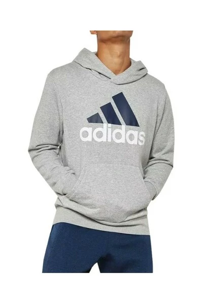 Adidas Hoodies & Sweatvesten ESS LIN P/O FT HOODIE Gray 3 Adidas Hoodies & Sweatvesten ESS LIN P/O FT HOODIE Gray