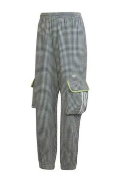 Adidas Pantalons Gingham Trackpant Green