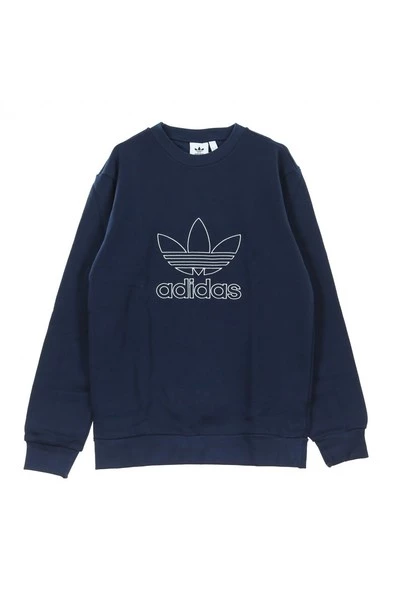 Adidas Hoodies & Sweatvesten Outline Crew Crew Sweatshirt Blue 3 Adidas Hoodies & Sweatvesten Outline Crew Crew Sweatshirt Blue