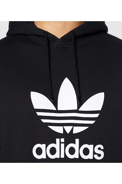 Adidas Hoodies & Sweatvesten TREFOIL HOODIE Black 6 Adidas Hoodies & Sweatvesten TREFOIL HOODIE Black - Afbeelding 4
