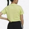 Adidas Shirts Crop Top Cotton Organic Yellow