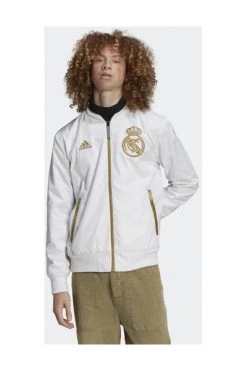 Adidas Bomber Jackets Real Madrid Bomber Jacket White