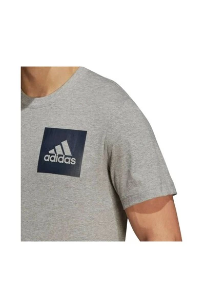 Adidas Shirts Ess Chestlogo T-Shirt Gray 4 Adidas Shirts Ess Chestlogo T-Shirt Gray - Afbeelding 2