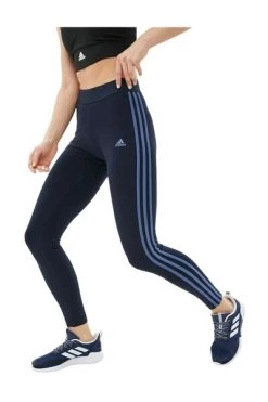 Adidas Sportkleding & Sportschoenen Printed Logo Leggings Blue