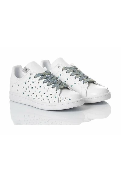 Adidas Customized Sneakers Stan Smith Aqua White 4 Adidas Customized Sneakers Stan Smith Aqua White - Afbeelding 2