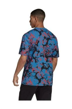 Adidas Shirts Aop T -shirt Blue -Adidas Verkoopwinkel aa38278502f66b4312b34e7dd319a6f3