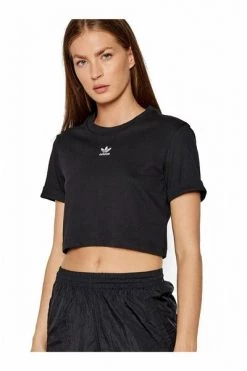 Adidas Shirts Crop Top Cotton Organic Black