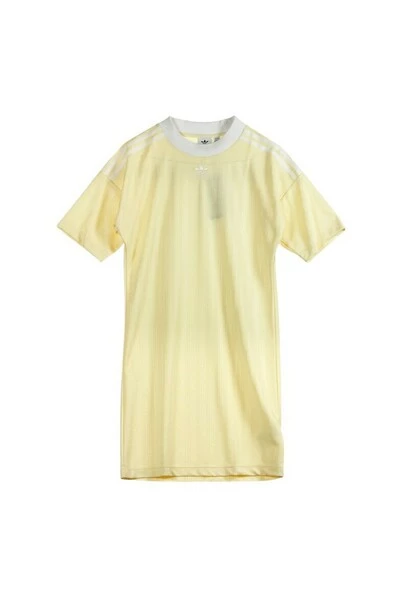 Adidas Casual Jurken Trefoil Dress Beige 2 Adidas Casual Jurken Trefoil Dress Beige