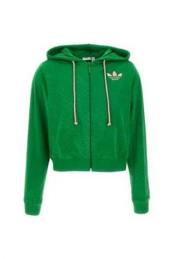 Adidas Hoodies & Sweatvesten Zip-throughs Green -Adidas Verkoopwinkel d5492f4c91ef984340e95e49627a94c9