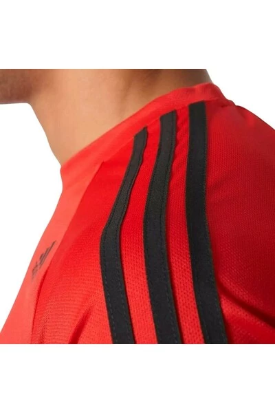 Adidas Sportshirts Designed 2 Move T-Shirt 3 Stripes Climalite Red 6 Adidas Sportshirts Designed 2 Move T-Shirt 3 Stripes Climalite Red - Afbeelding 4