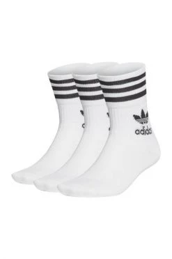 Adidas Sokken Mid Cut Solid Crew Sock 3 Pack White