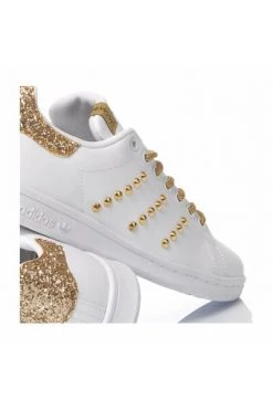 Adidas Customized Sneakers Stan Smith Golden White
