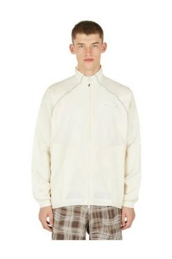 Adidas Hoodies & Sweatvesten Material Mix Track Jacket Beige -Adidas Verkoopwinkel fceda3a9b621931ee2b39ca9a4152742